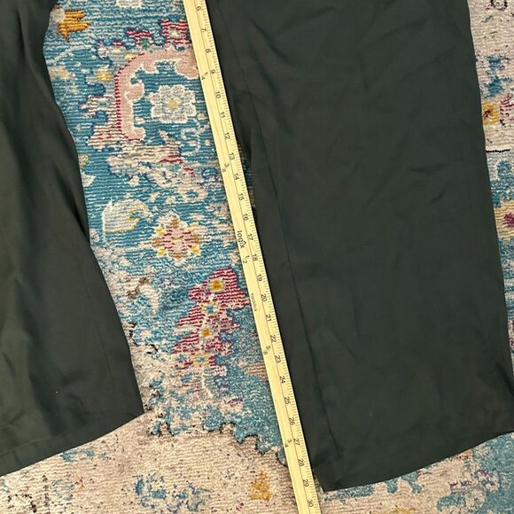 Eileen Fisher Dark Green Woven Tencel Wide Leg Pull on Pants Size XL - NWT - Picture 6 of 7